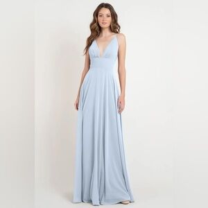 Jenny Yoo Light Blue Maxi Dress